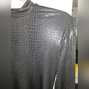 Black snake print dress